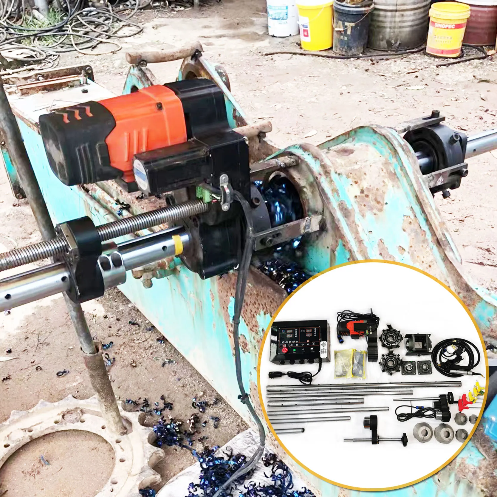 small automatic 2 in 1 portable line boring and welding machine line boring machines