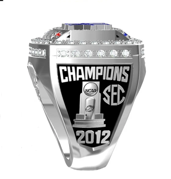 2012 mens custom silver plating football championship rings sports rings wholesale made in china