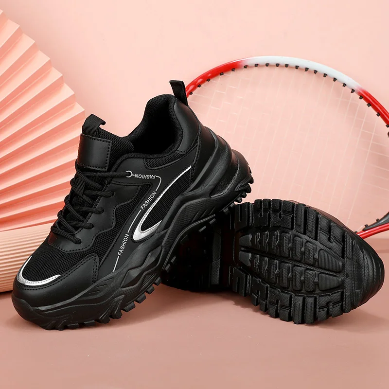 Fashion Sneakers Running Sport Shoe mesh Thick Sole Clunky Sneaker casual Dad elevator shoes for Women and Ladies