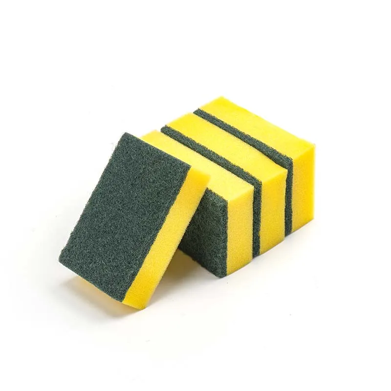 Foamstar kitchen use cleaning sponge with abrasive scouring pad strong cleaning capacity cellulose sponge