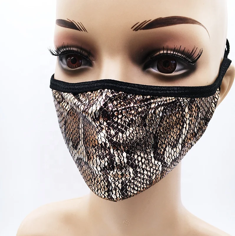 
2021 amazing New Style Hot Selling Washable face mask Bling Reusable Party Multiple colors Decorative pattern mask woman adults 