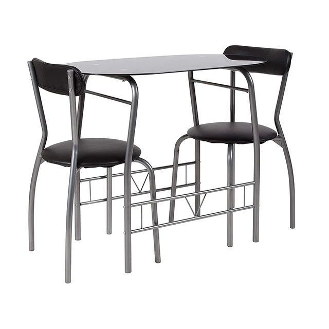 3-piece breakfast compact dining set bistro table set wooden dinning table sets