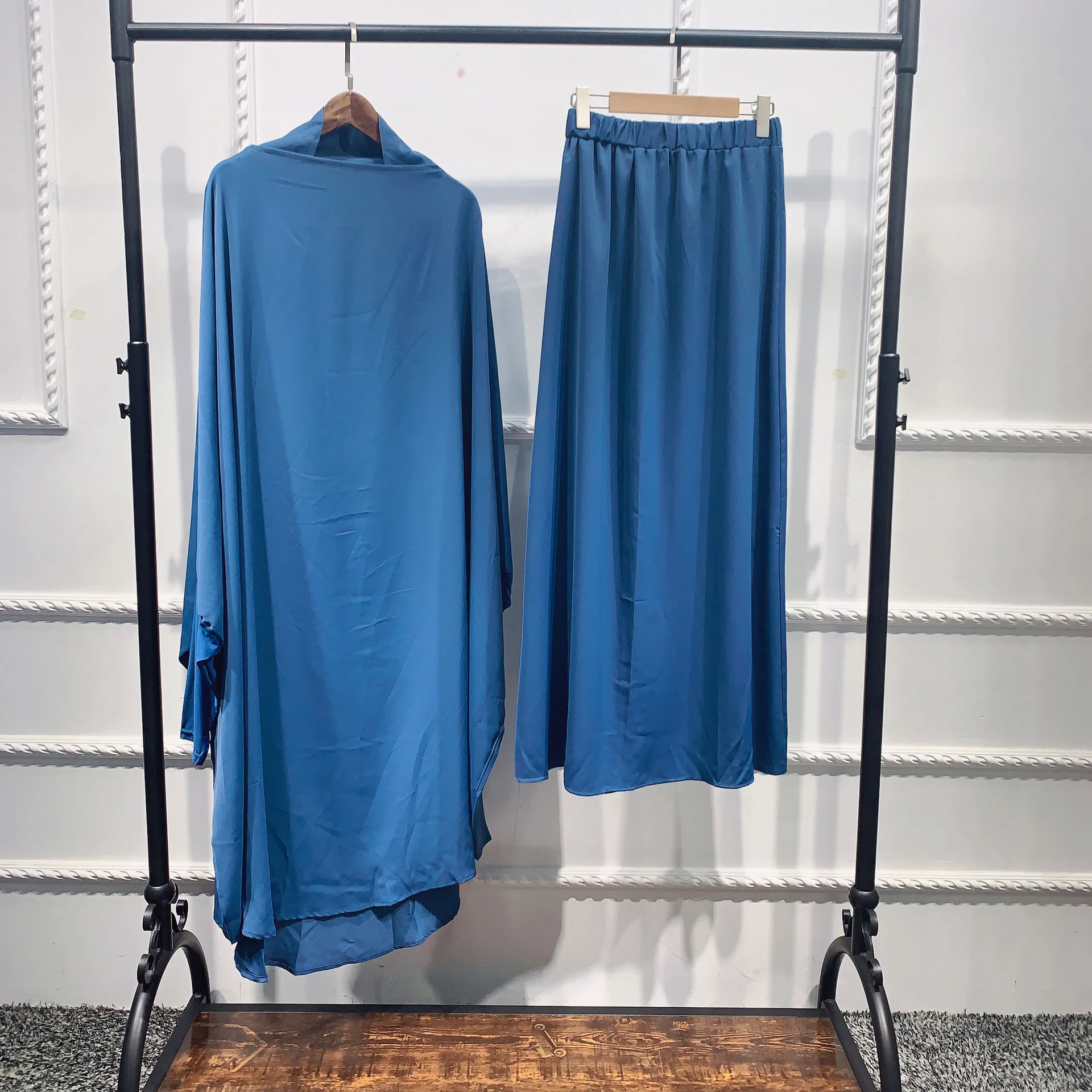 HANO Uni Long Khimar Prayer Dress Piece Jilbab Abaya Set Muslim Hijab Dress Women Abayas Islamic Clothing