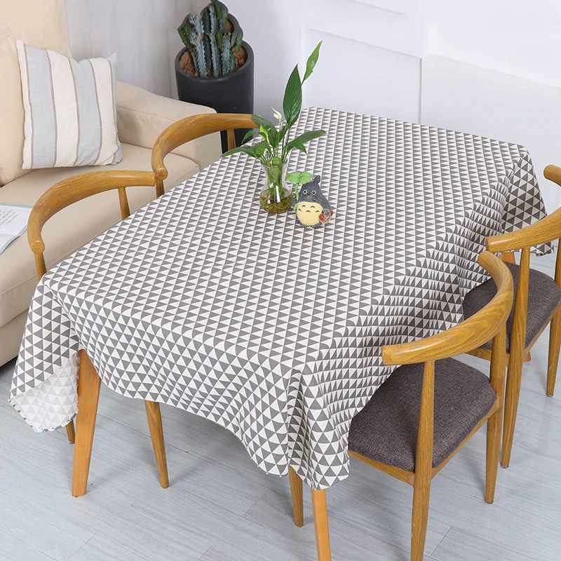 Moroccan Cotton Linen Vintage Wooden Grain Pattern Design Rectangle Tablecloth Dinner Picnic Table Cloth Home Decoration