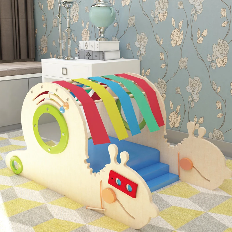 Canada Trending Toddler Corner Play Loft with Mirror Indoor Sensory Play Wooden