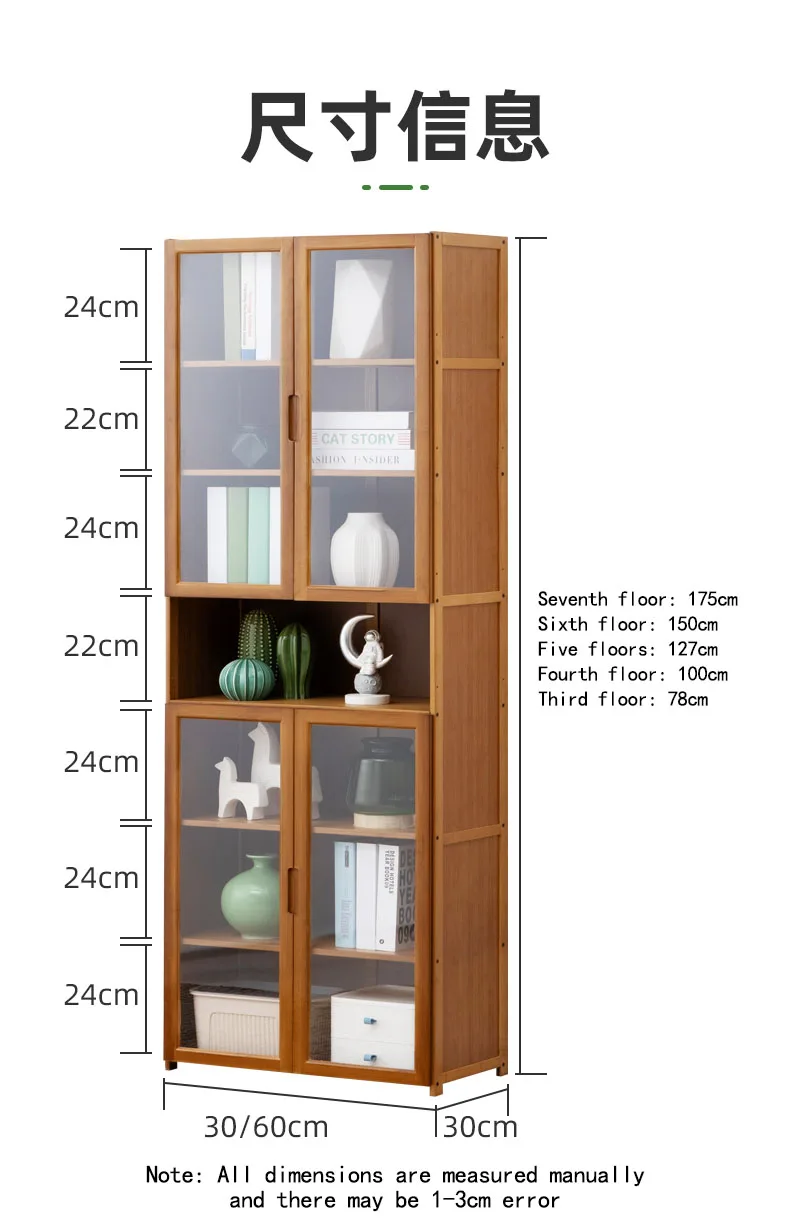 Modern living room home furniture wood shelf metal wood cabinet bookshelves divider library book shelf bamboo bookcase
