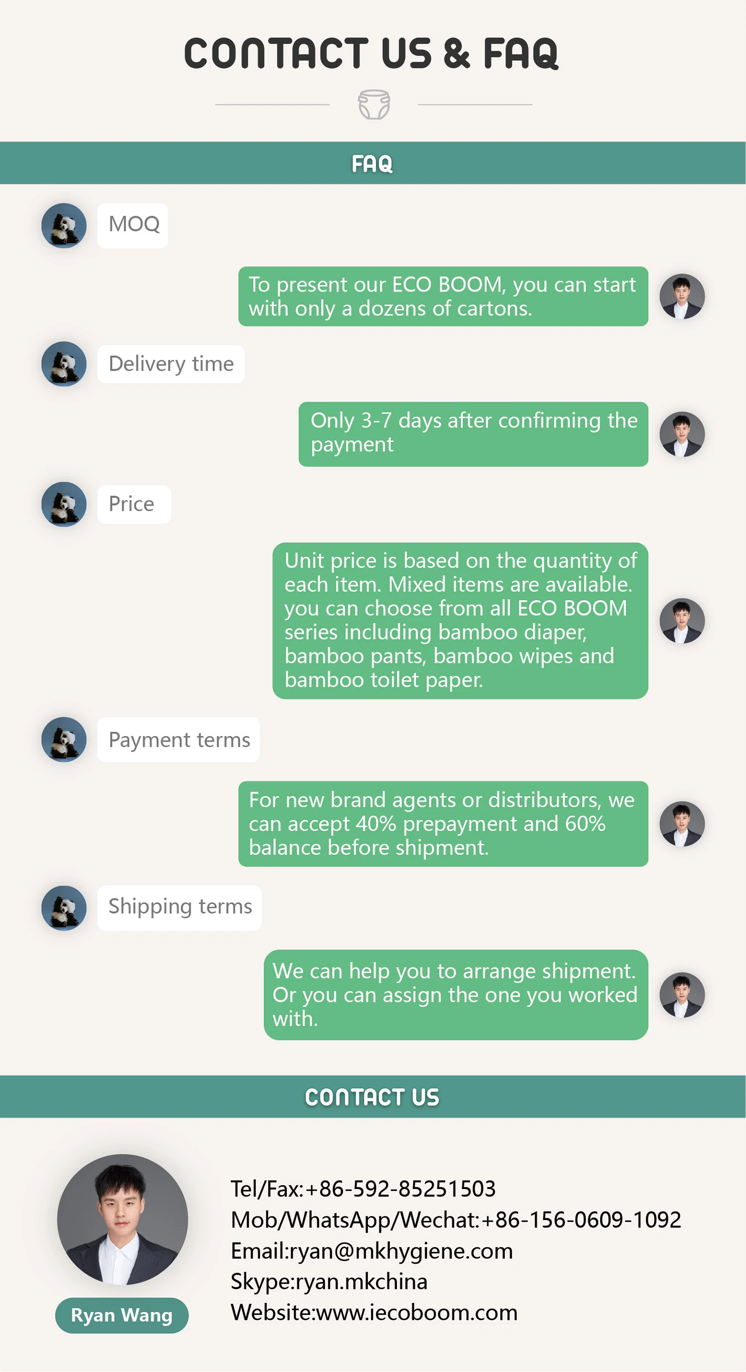 OEM ODM Ecological Bamboo Biodegradable Disposable Infant Baby Diapers Nappy Of Customized Design Wholesale