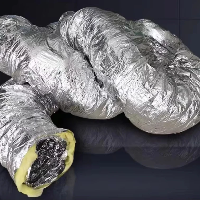 Thermal insulation aluminum foil insulated flexible duct ventilation system exhaust air hose for air duct