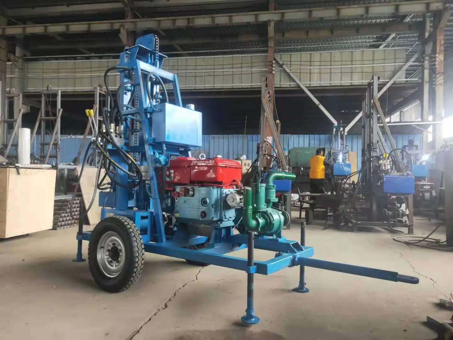 Cheap price deep well drilling machine hydraulic water well drilling rig tractor mounted