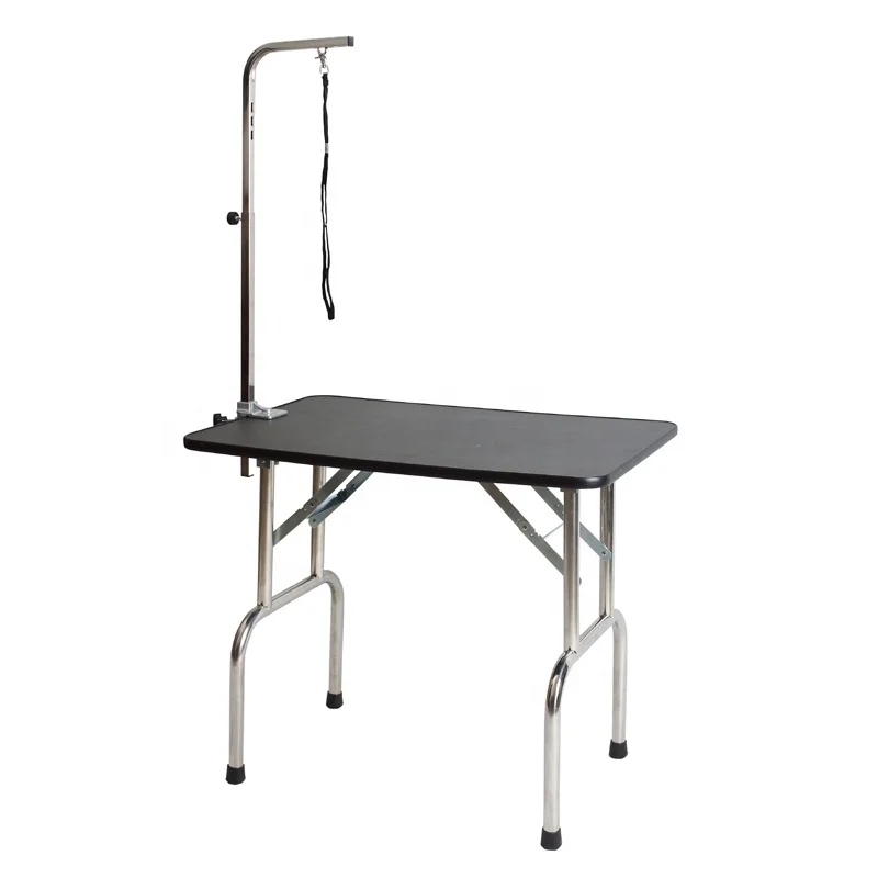 Folding grooming table factory supply Adjustable Foldable Pet Dog Folding grooming table Stainless steel wholesale OEM new style
