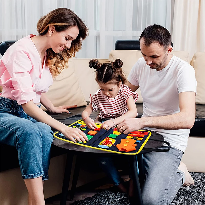 Early Childhood Education Toys Felt Education Dressing Learning Board Letters Detachable Children Busy Board