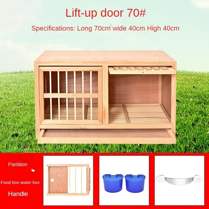 Fancy Wooden lift-up door Birdcage for Birds like Parrots and Pigeons with Matching Trays and Breeding Houses