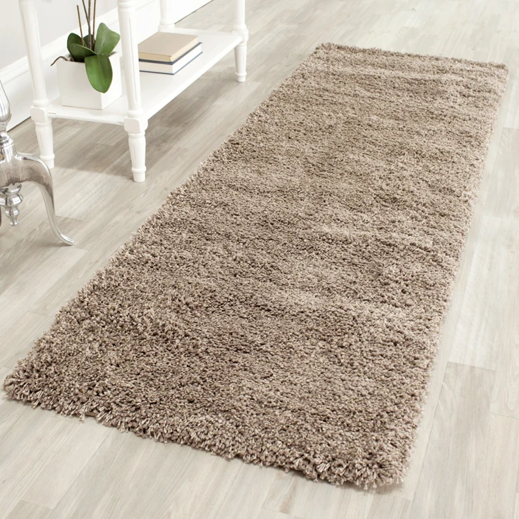 Hotel room decorative large size plain soft shaggy carpet rug