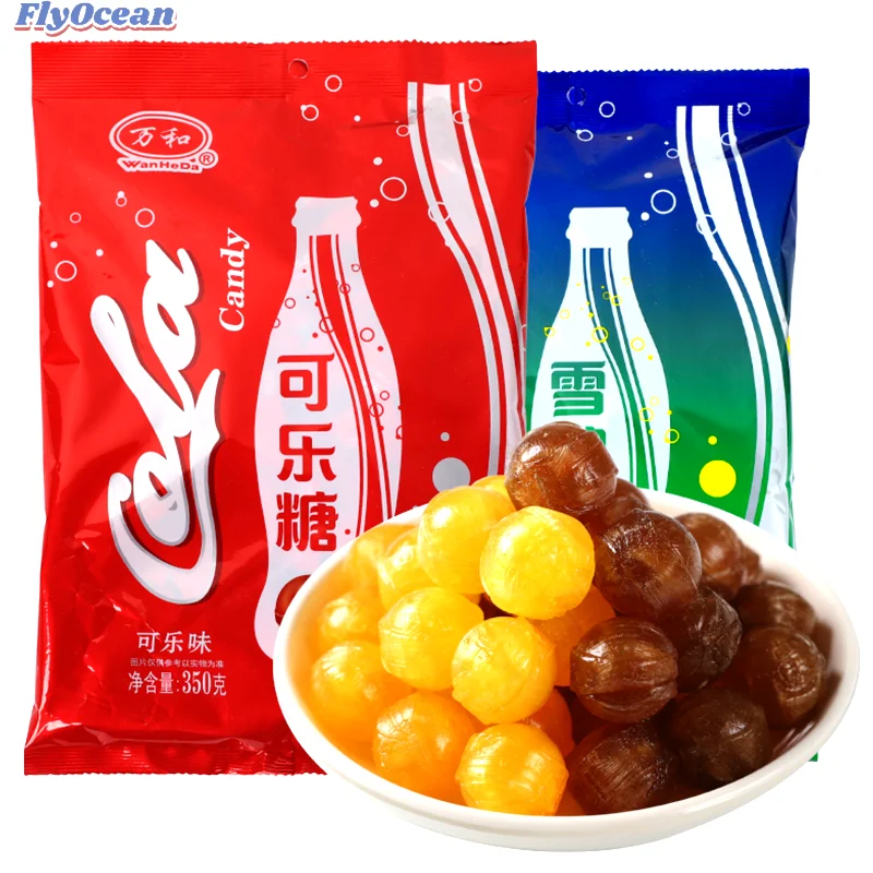 High Quality Wanhe Cola Flavored Soda Hard Candy Exotic Snacks for Kids in Bag Packaging