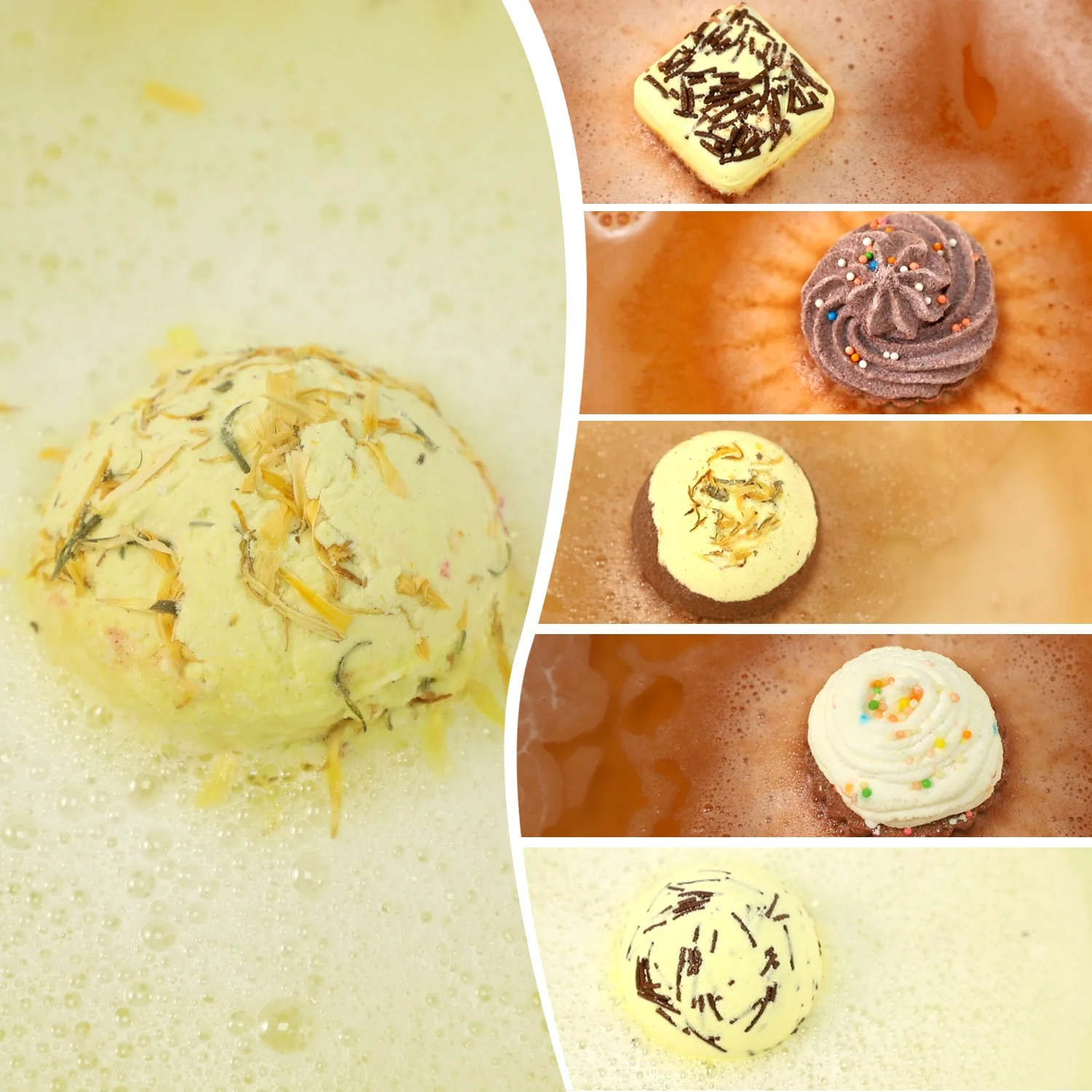 new product ideas 2022 gift set oem luxury bubble organic natural handmade fizzy kids chocolate cupcake bath bombs