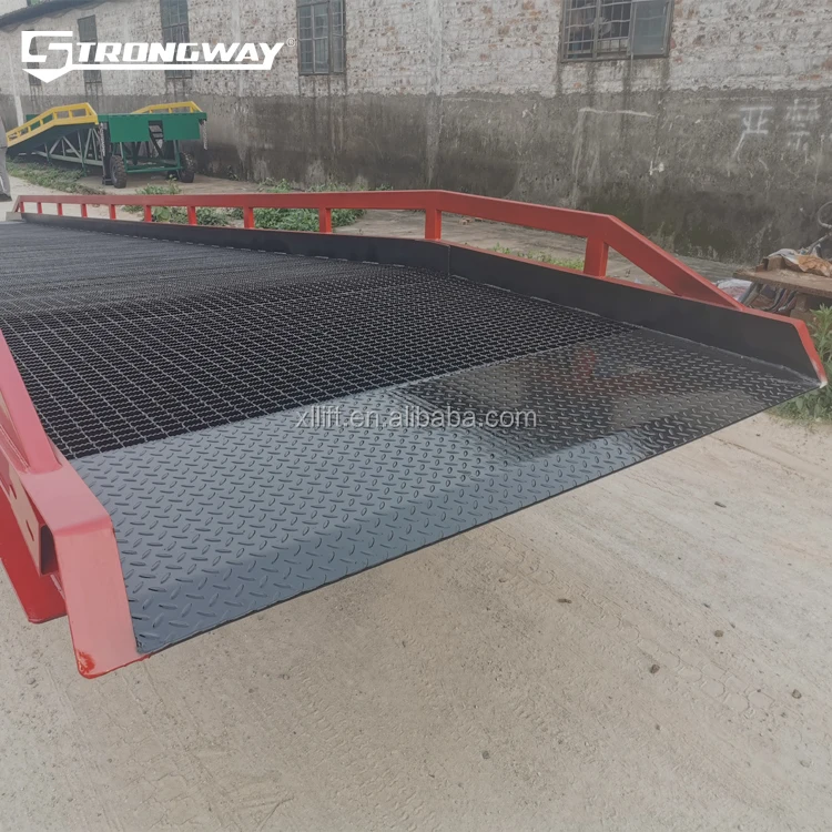 Factory strongway 6tons unloading yard ramp high strong mobile loading ramps hydraulic loading ramps for trucks