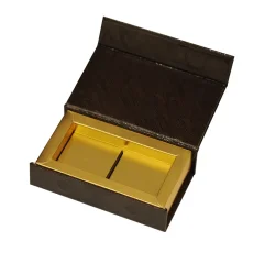 Eco Friendly Food Grade Cardboard Packaging Gold Paper Display Packaging Paper Gift Box With Clear Window