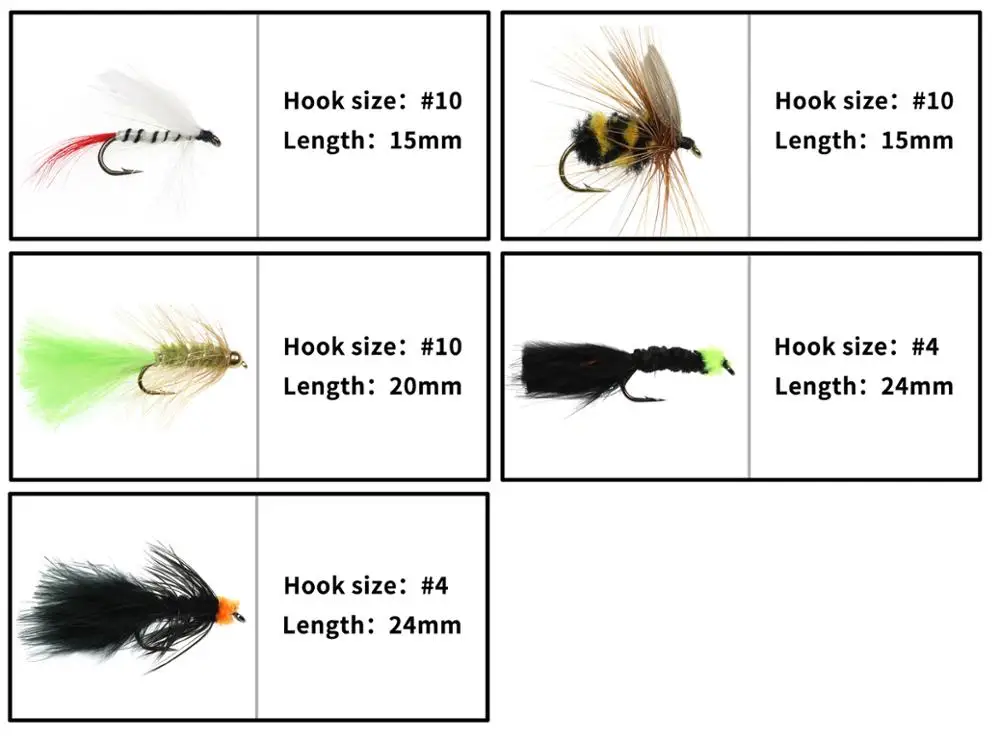 Gorgons  24/32/72pcs/ box   cheap bucktail flies fly fishing best  fishing flies  Artificial Bait Box