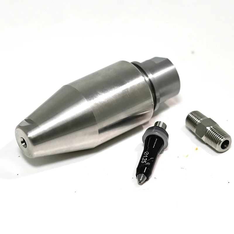 500-800Bar Stainless Steel Spray Turbo Nozzle High Pressure Rotary Washing Nozzle for Surface Derusting Cleaning machine