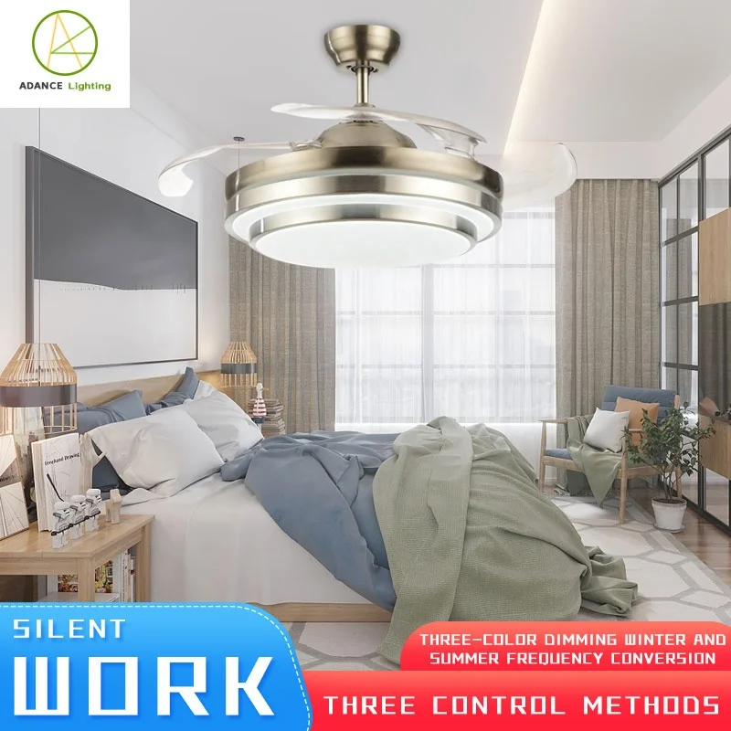 Advance lighting Intelligent Silence best price 42in Remote Control decorative ceiling fan with hidden blades