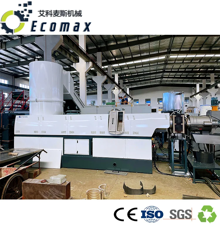 High-Efficiency Plastic Granulator Plant Single-Screw Design BOPP PE LDPE HDPE PP scraps PVC pellets Core Bearing Reprocessing