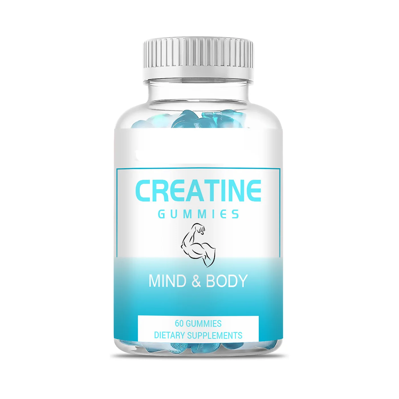 Pure Creatine Gummies Creatine Monohydrate Chewing Candy for Muscle Growth and Workout Recovery