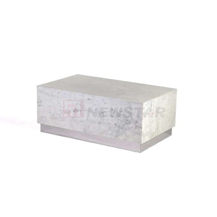 Newstar Luxury Italian Calacatta White Arabescato Corchia Plinth Carrara Cube Living Side Table Arabescato Marble Coffee Table