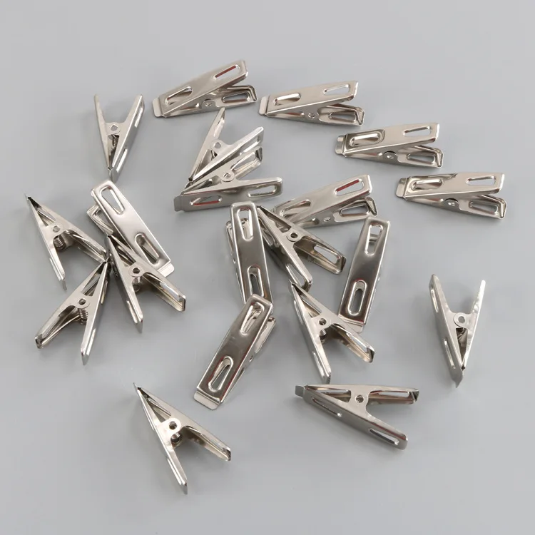 Stainless Steel Spring Clip Multi-Purpose Clothes Peg Flat Mouth Socks Clip Trousers Clip