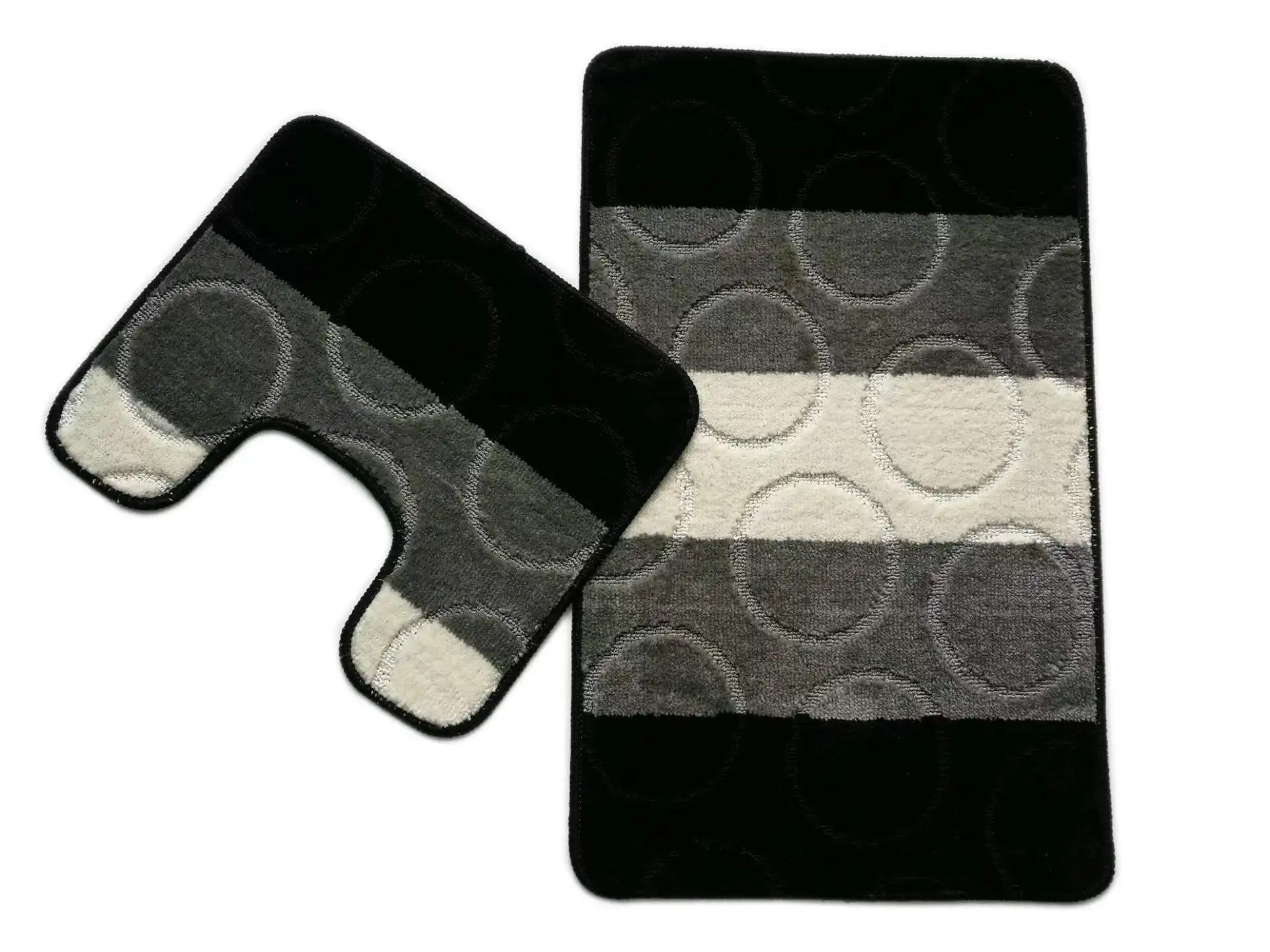 2 piece bath mat set washable PP anti-slip bath rugs absorbent floor mat toilet bathroom set matching floor mats for bathroom