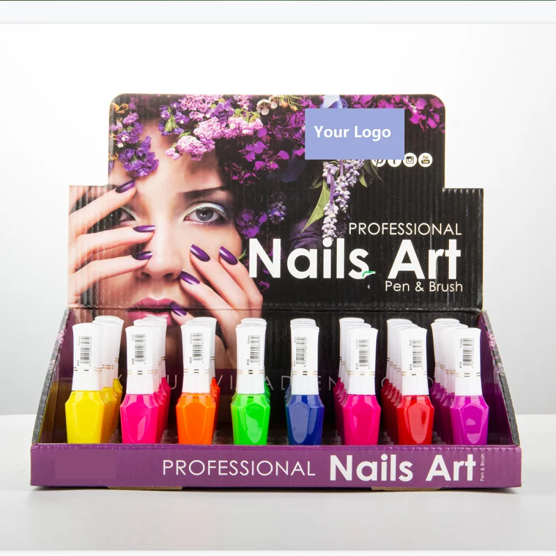 makeup cosmetic cheap price private label 2 in 1 ail polish and nail art pen