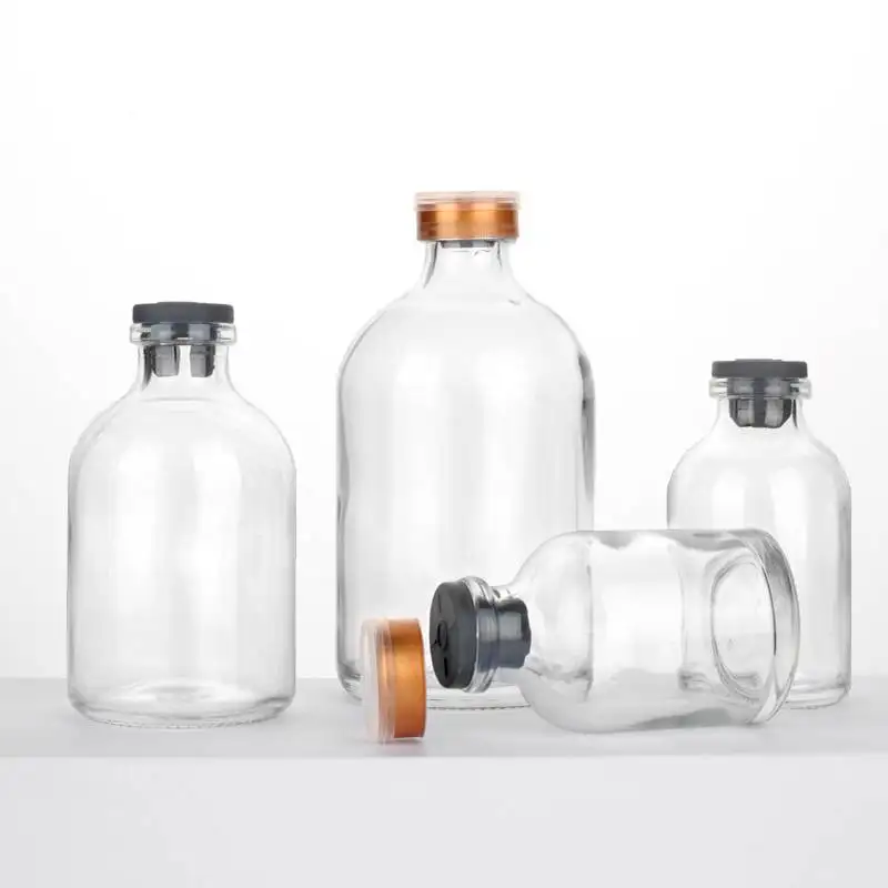 20ml 30ml 50ml 100ml Pharmaceutical Injection Glass Bottle Vials for Saline Injection