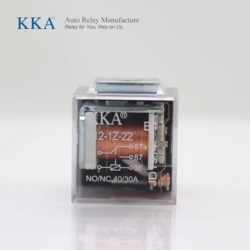 KKA-B4 30A/40A Universal Automotive Relay 12V 5pin, Transparent Cover for Car Truck Motor Boat Fan, JD1914 Car Relay