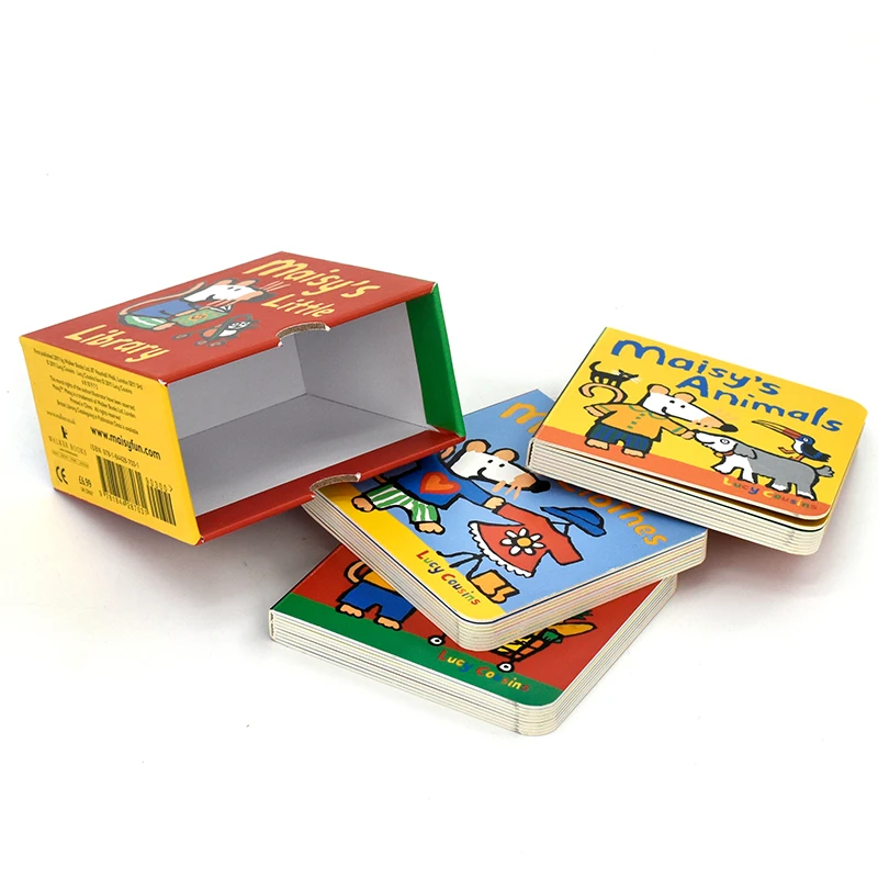 Customized Children Book Hard Cover Printing Service Board Book Cut Out Flip-flap Book Sets