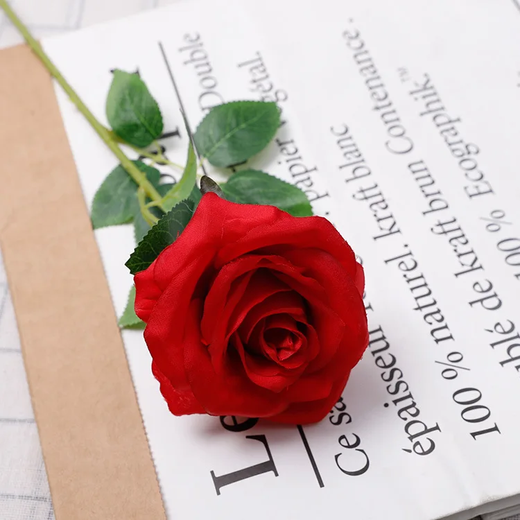 Artifical Eternel Rose Wholesale Wedding Decoration Silk Single Fake Eternal Plastic Forever Rose Artificial Flower