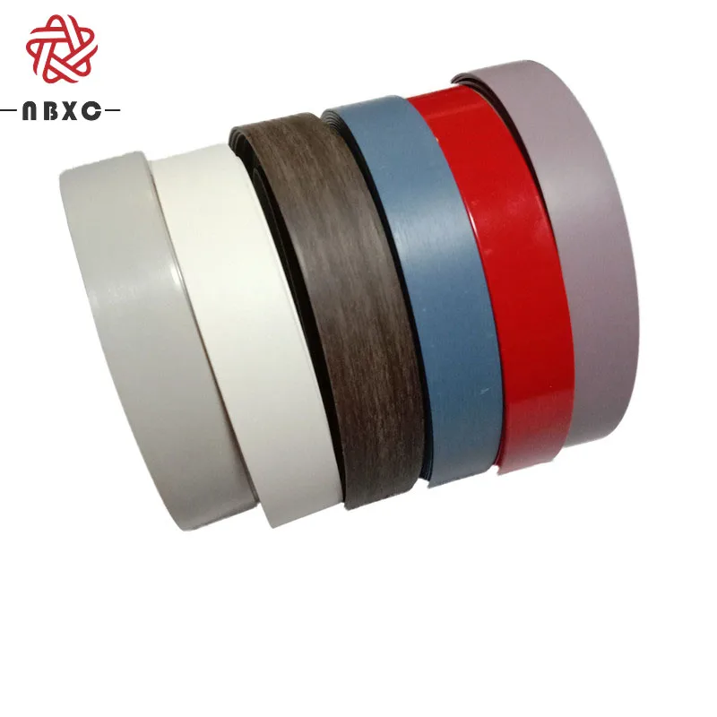 Flexible Silent And Smooth Solid Color  Wood PVC Edge Banding For Furniture Accessories