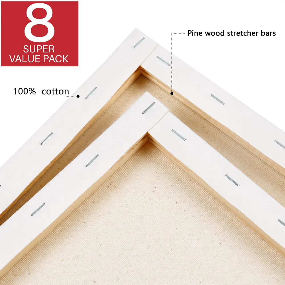 Artecho растягивающийся холст 10x10 '8 пакетов художественный оптом для живописи