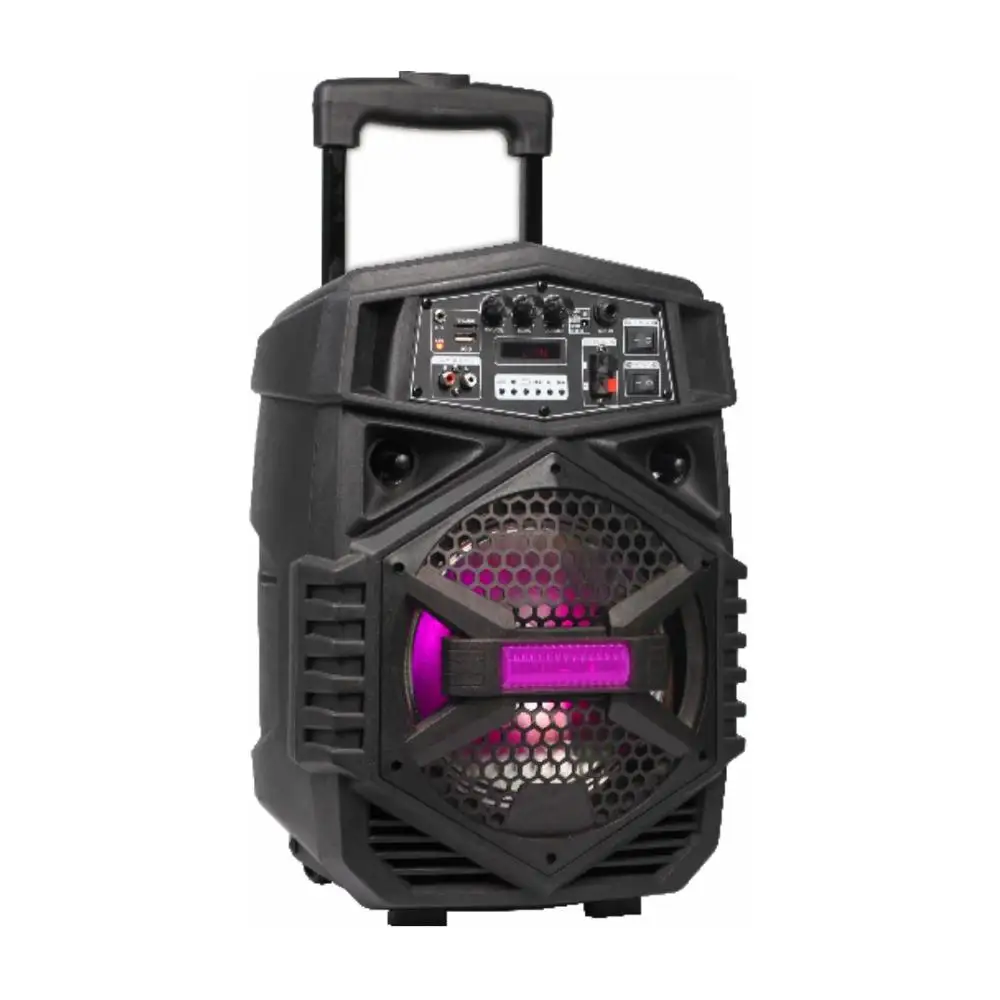 Новый дизайн 60W 3 7 V литий ионный аккумулятор 2200 мАч качественный комплект из двух предметов 8 дюймов Hi-Fi громкий сценическая Колонка со светодиодной подсветкой