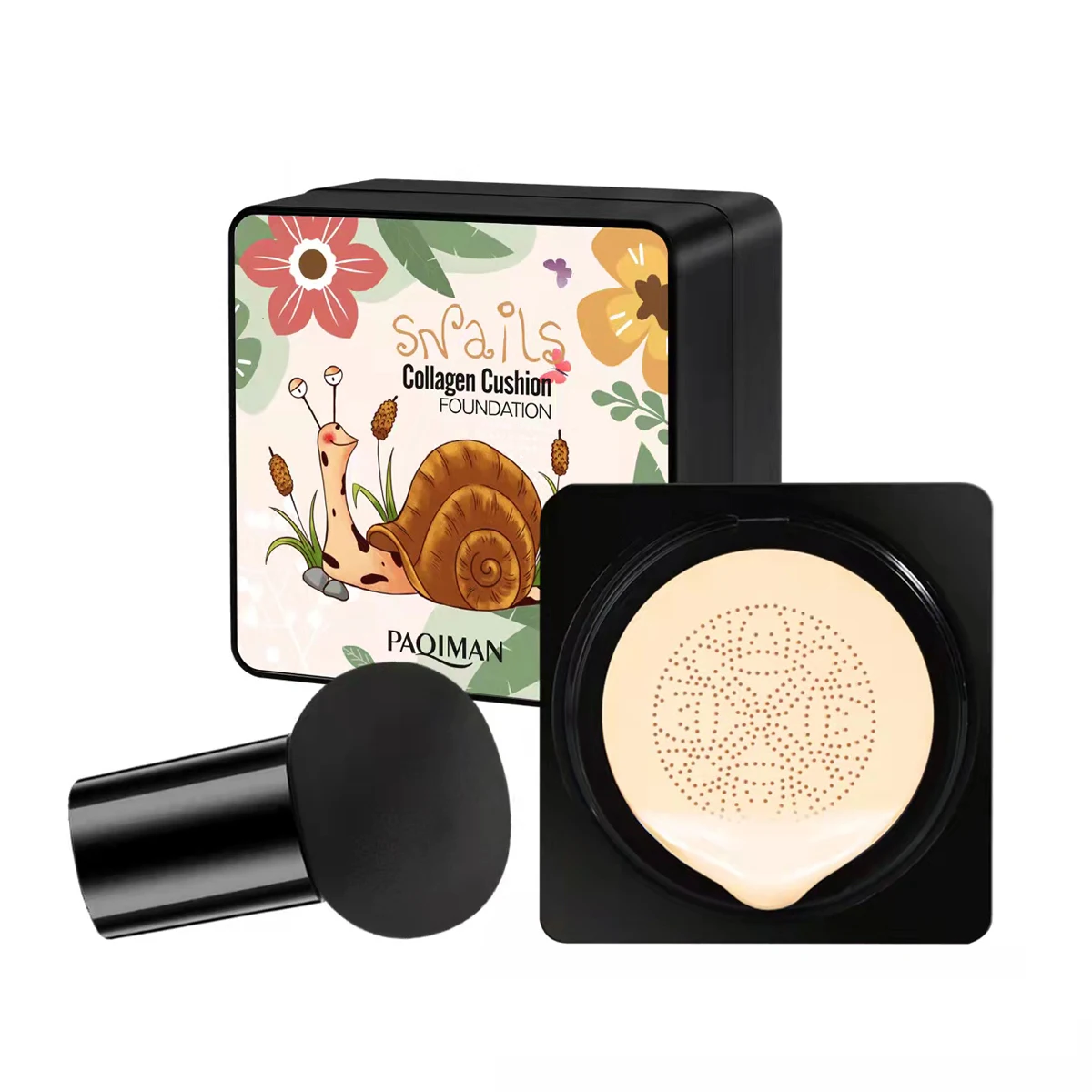 PAQIMAN Snail  Natural Smooth Whitening Cc Foundation Spf 50 Cc Cream Small Mushroom Head Air Cushion Aloe Vera BB Cream
