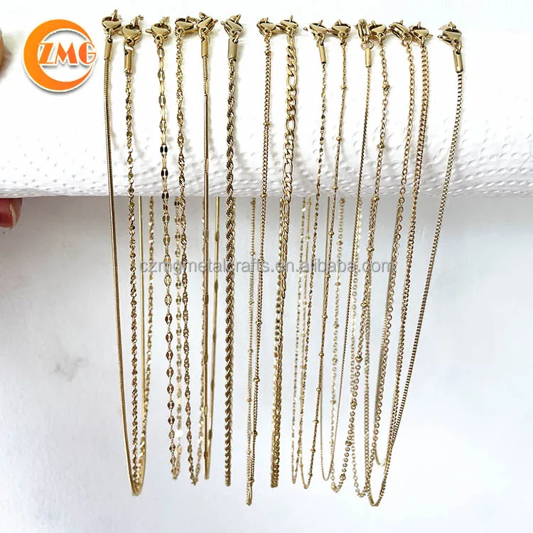 wholesale high quality 18k gold 16 inches necklace for women