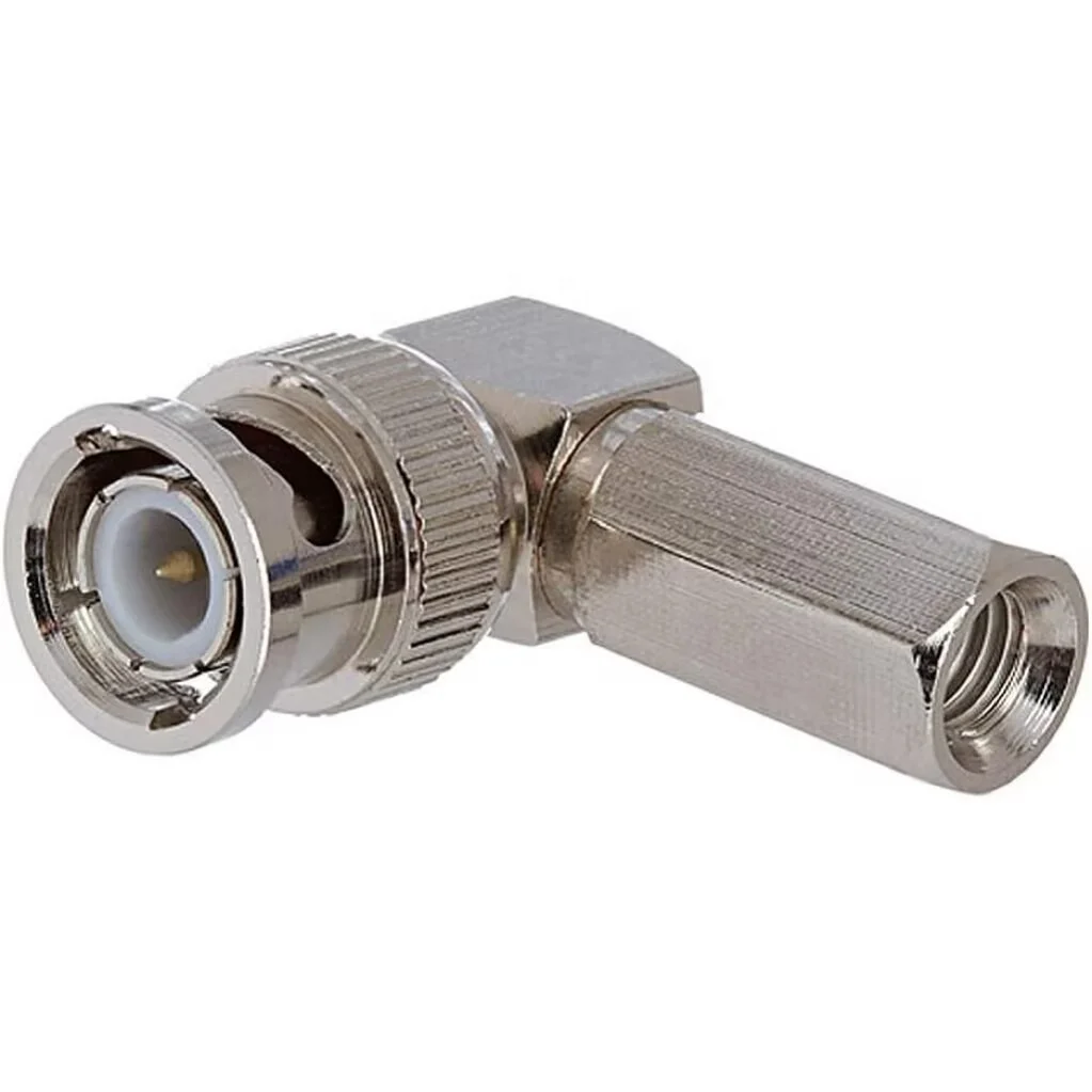 90 Degree BNC Clamp Connector BNC R5G9 Male Right Angle Compression Connector  RG59 BNC Connector
