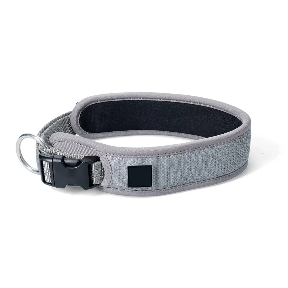 Factory Supply Durable Reflective Tactical Padded  Soft Neoprene Pet Neck Collar With Releasable Buckle For Small Medium Dogs