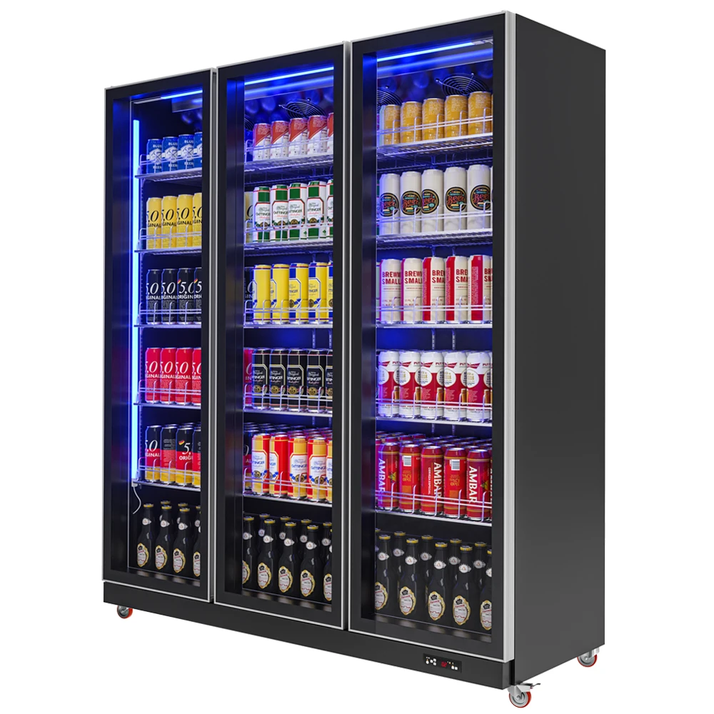 Factory Wholesale Counter Fridge Refrigerator Display Refrigeration Equipment Glass Door