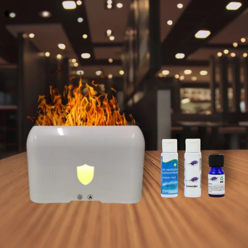 Trendy USB Night Light Ultrasonic  Aroma Fragrance Scent  Diffuser  Home 200 ml Flame Air Humidifier