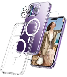 Amazon Best Selling 3 in 1 Phone Case with tempered Glass Screen Protector Camera Protector For iPhone 15 14 13 12 11 Pro Max
