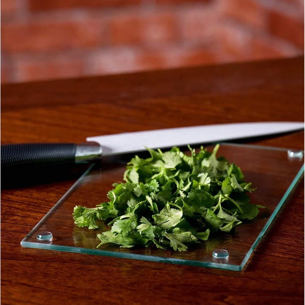 Glass Cutting Board Set by Clever Chef 4 Non Slip Cutting Boards are Shatter-Resistant, Durable, Stain Resistant, Dishwasher