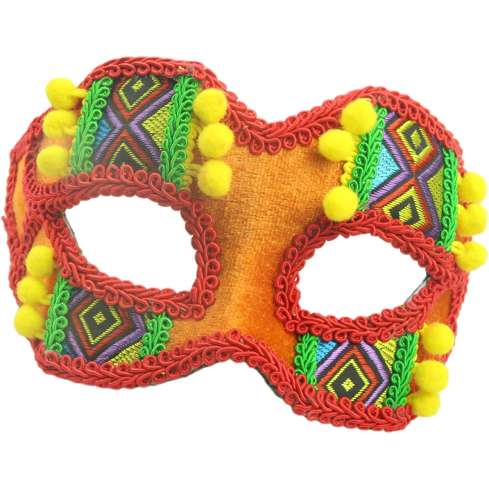 Sexy Colorful Venetian Masquerade Mask Halloween Prom Carnival Fancy Flannel Half Face Eye Mask