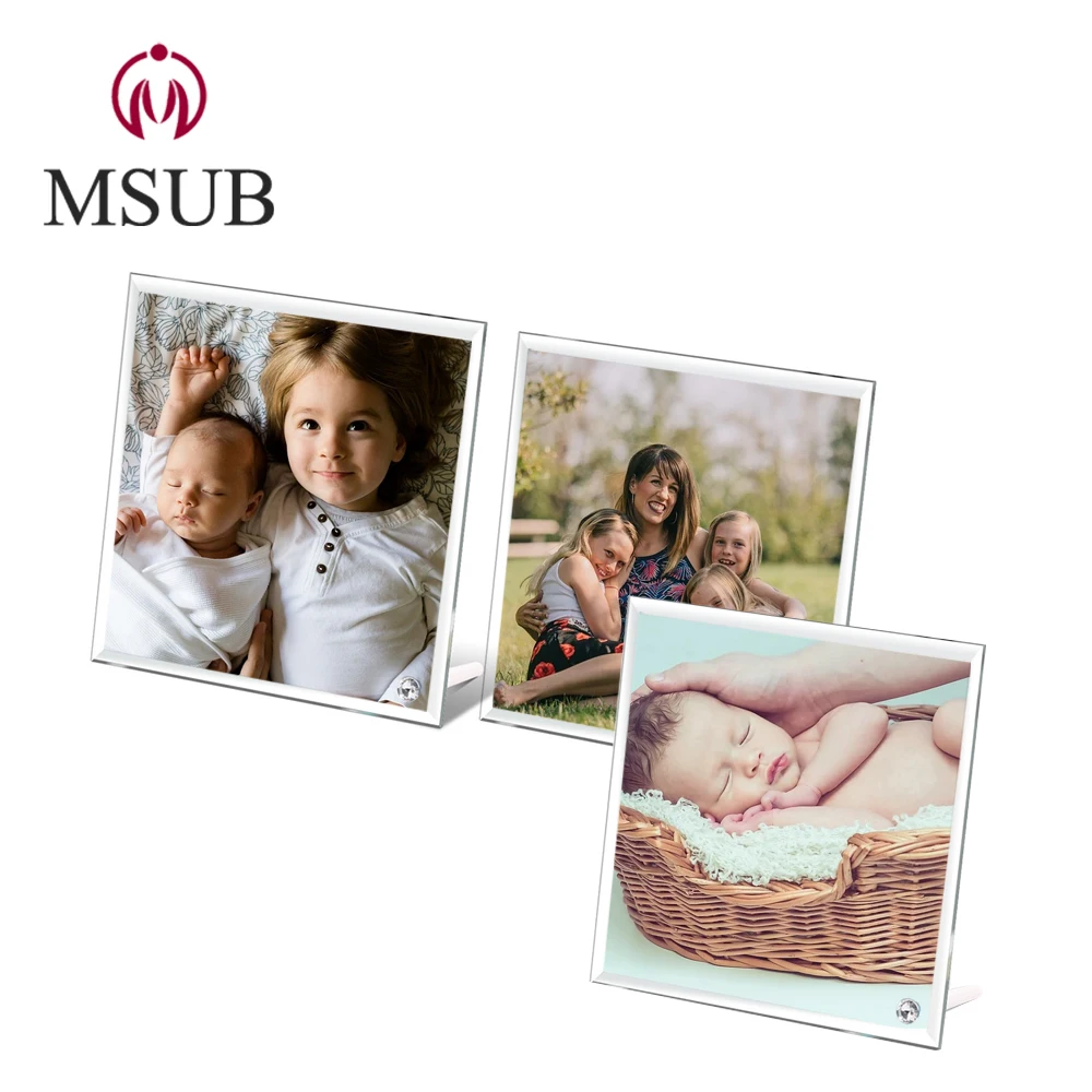 
blanks 28cm glass photo frame bevel edge sublimation printing 