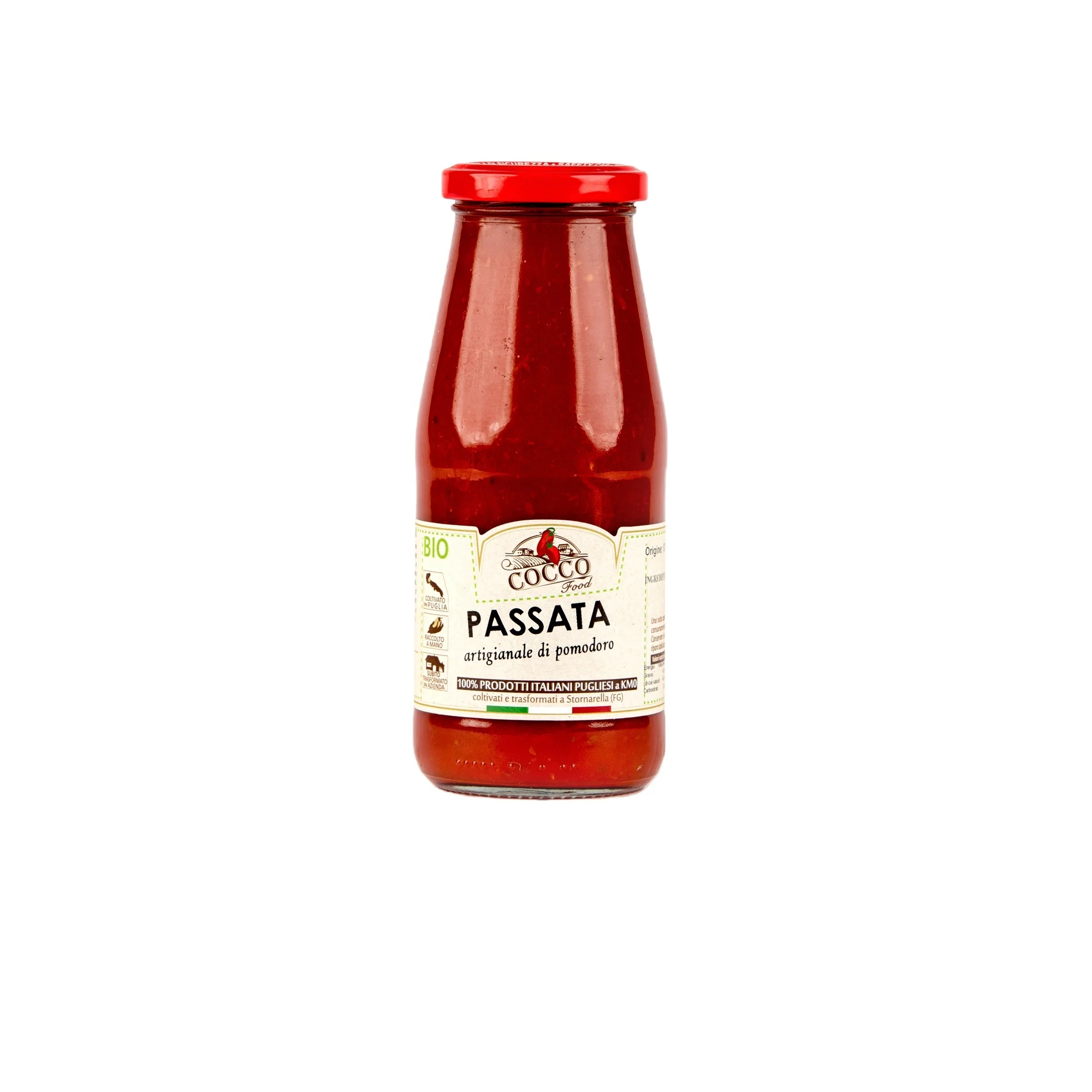 100% Made In Italy Thick Artisanal Thick And Dense Consistency Tomato Puree 700g Passata For Cooking Pasta And Pizza