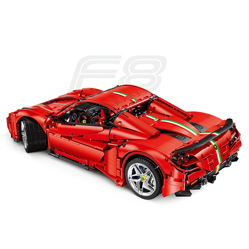 JDM F8 High-Tech Series Super Car JD018 Building Blocks Model Remote Control MOC Block toy Racing Car Brick Gift for Adults kids