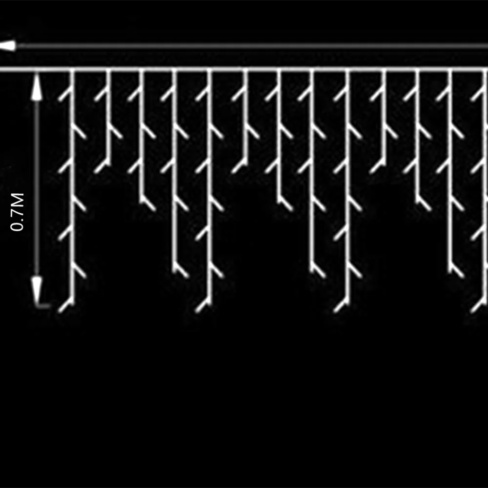 high quality outdoor street fairy garland LED icicle string lights for Holiday lighting